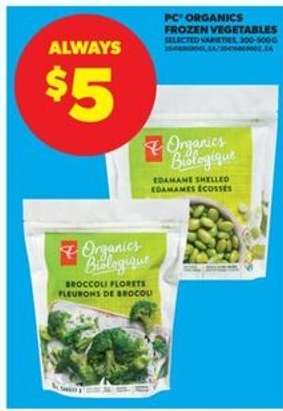 PC Organics frozen vegetables