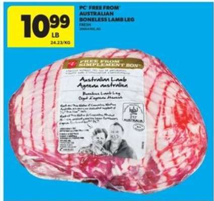 PC Free From Australian Boneless Lamb Leg