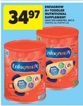 ENFAGROW A+ TODDLER NUTRITIONAL SUPPLEMENT