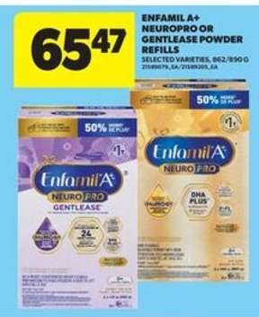 Enfamil A+ NeuroPro or Gentlease Powder Refills