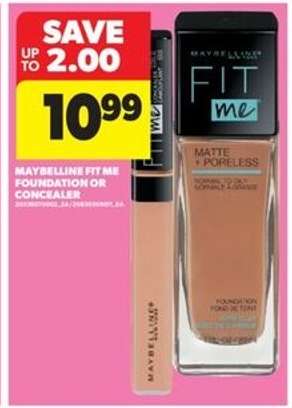Maybelline Fit Me Foundation or Concealer