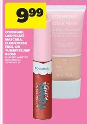 Covergirl Lash Blast Mascara, Clean Fresh Face, or Yummy Plump Gloss