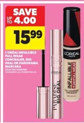 L'Oréal Infallible Full Wear Concealer, Big Deal or Panorama Mascara