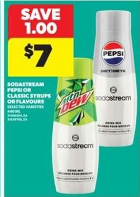 SodaStream Pepsi or Classic Syrups or Flavours