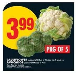Cauliflower Avocados