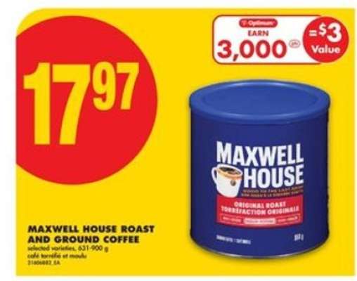 MAXWELL HOUSE Roast and Ground Coffee