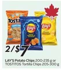 LAY'S Potato Chips or Tostitos Tortilla Chips