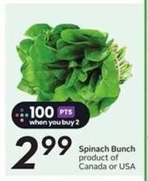 SPINACH, bunch