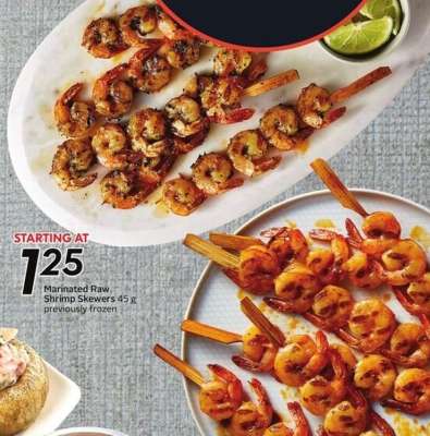 Marinated Raw Shrimp Skewers