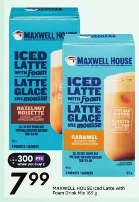 MAXWELL HOUSE Iced Latte with Foam Drink Mix 165 g