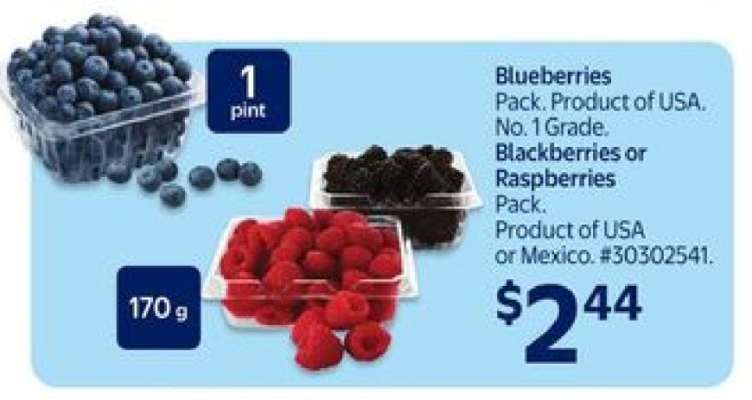 Blueberries, Blackberries or Raspberries