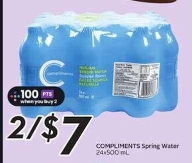 COMPLIMENTS Spring Water