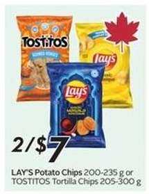 LAY'S Potato Chips or Tostitos Tortilla Chips