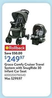 Graco Comfy Cruiser Travel System with SnugRide 30 Infant Car Seat