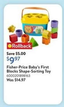 Fisher-Price Baby's First Blocks Shape-Sorting Toy