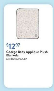 George Baby Applique Plush Blankets