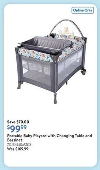 Portable Baby Playard with Changing Table and Bassinet