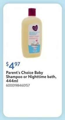 Parent's Choice Baby Shampoo or Nighttime Bath