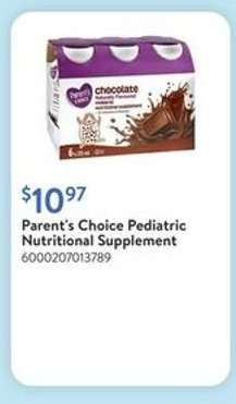 Parent's Choice Pediatric Nutritional Supplement
