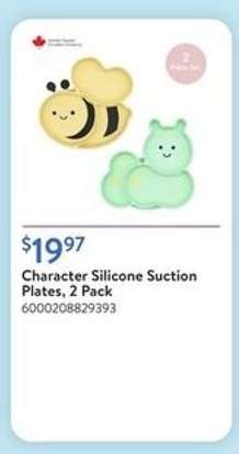 Character Silicone Suction Plates, 2 Pack