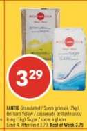 LANTIC Granulated / Sucre granulé (2kg), Brilliant Yellow / cassonade brillante or/Icing (1kg) Sugar / sucre à glacer