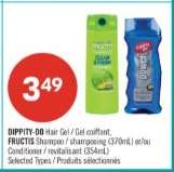DIPPITY-DO Hair Gel / FRUCTIS Shampoo / Conditioner