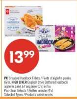 PC Breaded Haddock Fillets