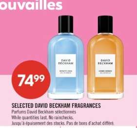 SELECTED DAVID BECKHAM FRAGRANCES