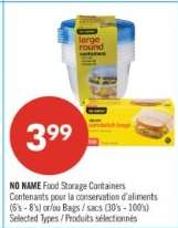 NO NAME FOOD STORAGE CONTAINERS
