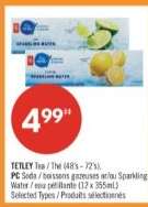 PC Soda / boissons gazeuses or/ou Sparkling Water / eau pétillante