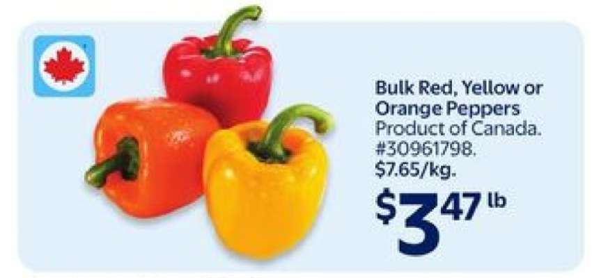 Bulk Red, Yellow or Orange Peppers