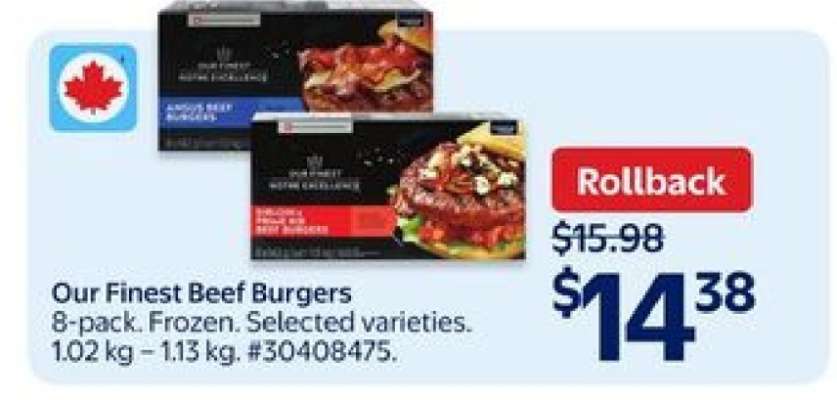 Our Finest Beef Burgers