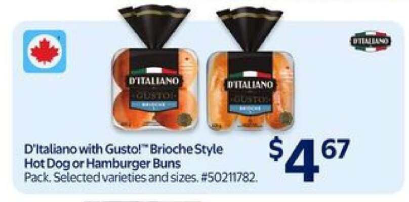 D'Italiano with Gusto! Brioche Style Hot Dog or Hamburger Buns