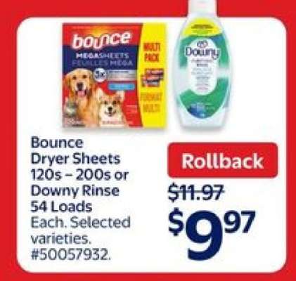 Bounce Dryer Sheets or Downy Rinse