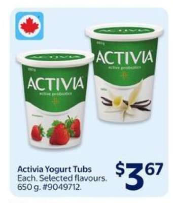 Activia Yogurt Tubs