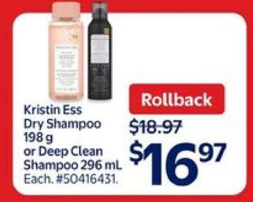 Kristin Ess Dry Shampoo or Deep Clean Shampoo