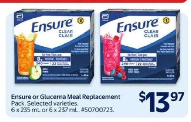 Ensure or Glucerna Meal Replacement Pack
