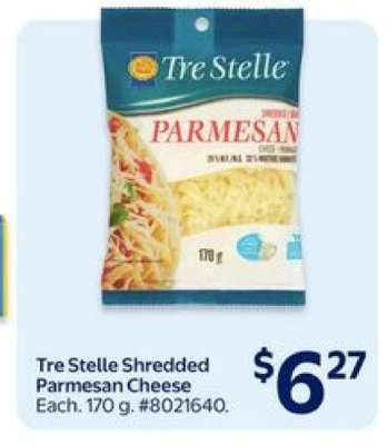 Tre Stelle Shredded Parmesan Cheese