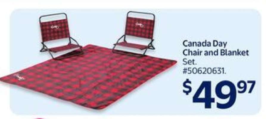 Canada Day Chair and Blanket Set