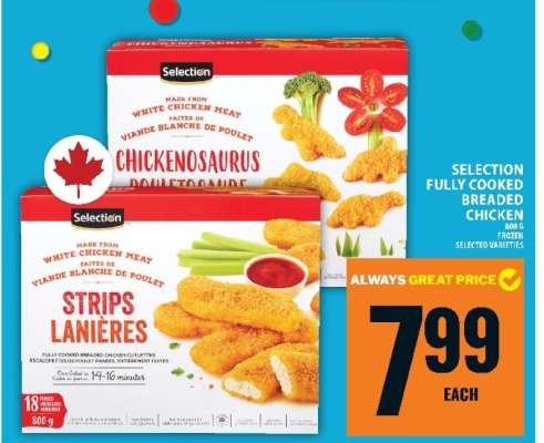 SELECTION FULLY COOKED BREADED CHICKEN