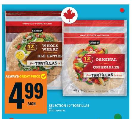 SELECTION 10" TORTILLAS