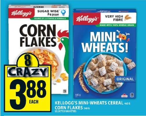 Kellogg's Mini-Wheats Cereal / Corn Flakes