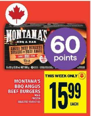 MONTANA’S BBQ ANGUS BEEF BURGERS