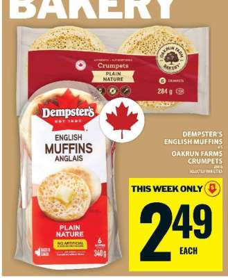 Dempster's English Muffins & Oakrun Farms Crumpets