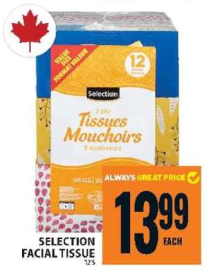 SELECTION FACIAL TISSUE