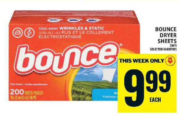 BOUNCE DRYER SHEETS
