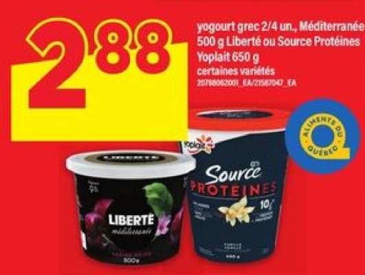 Yoplait, Liberté ou Source Protéines