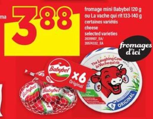 fromage mini Babybel ou La vache qui rit