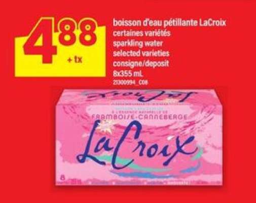 boisson d'eau pétillante LaCroix