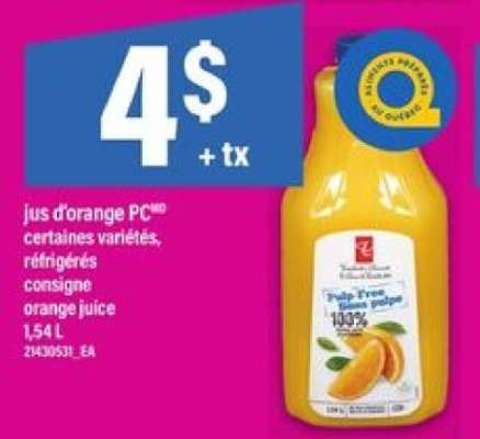 jus d'orange PC